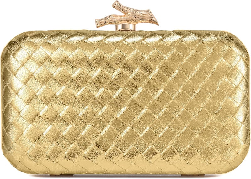 CHUNLI Clutch Purses for Women Evening/Wedding Chic Woven Bag Formal PU Leather Purse Designer Handbags for Women - Image 1